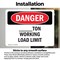 Signmission Custom -Ton Working Load Limit, 10 in W x Rectangle, Vinyl Decal OS-2PACK-DS-D-710-L-1754 - alternate 6